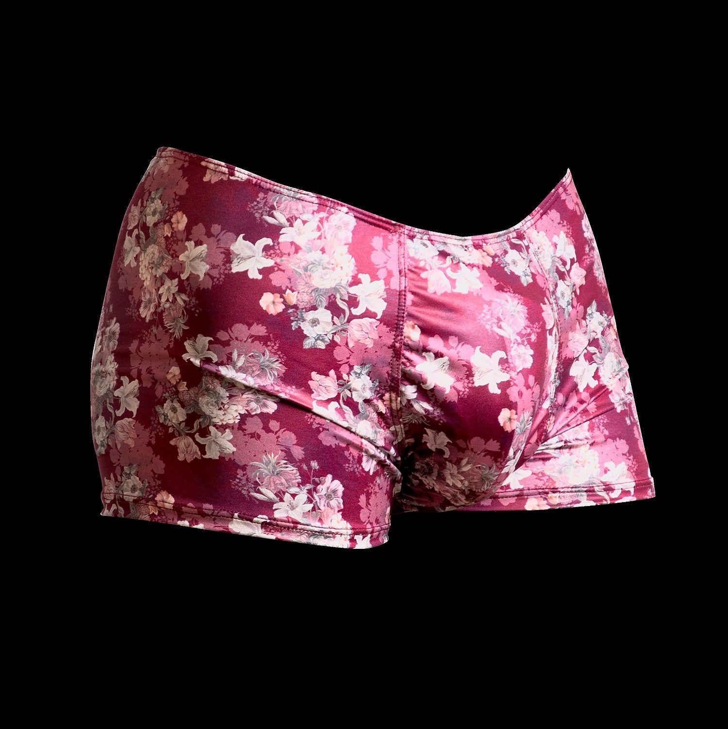 The Etseo Nature Reflex Trunk Bordeaux is part of the Etseo Nature Reflex men's underwear collection of Trunks and Bikini Briefs. Etseo Nature Reflex is made with a very comfortable shiny and elastic fabric printed with modern floral patterns. At Etseo we manufacture quality men's underwear.