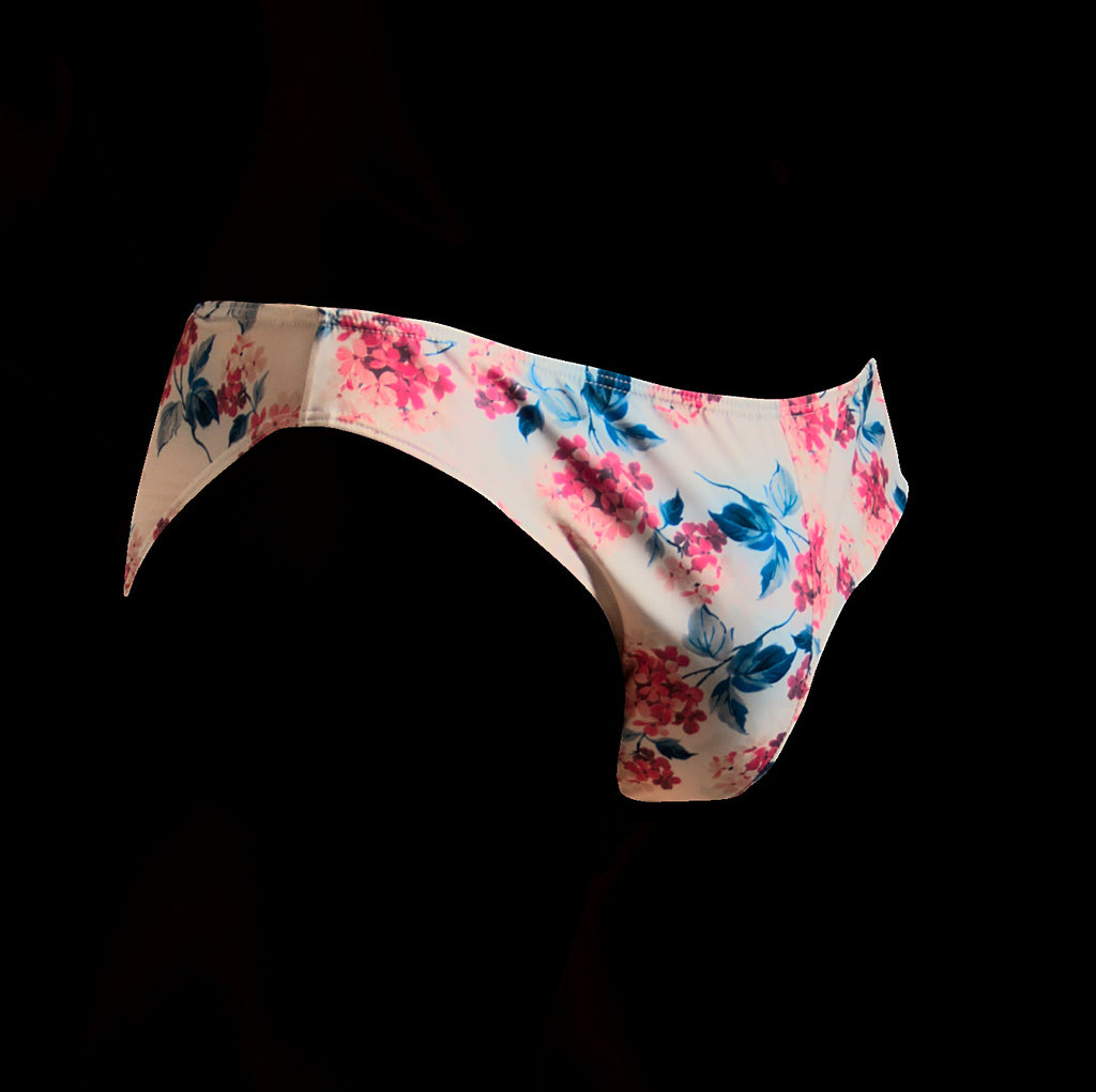Flower Pattern Bikini Brief by etseo Men's Underwear