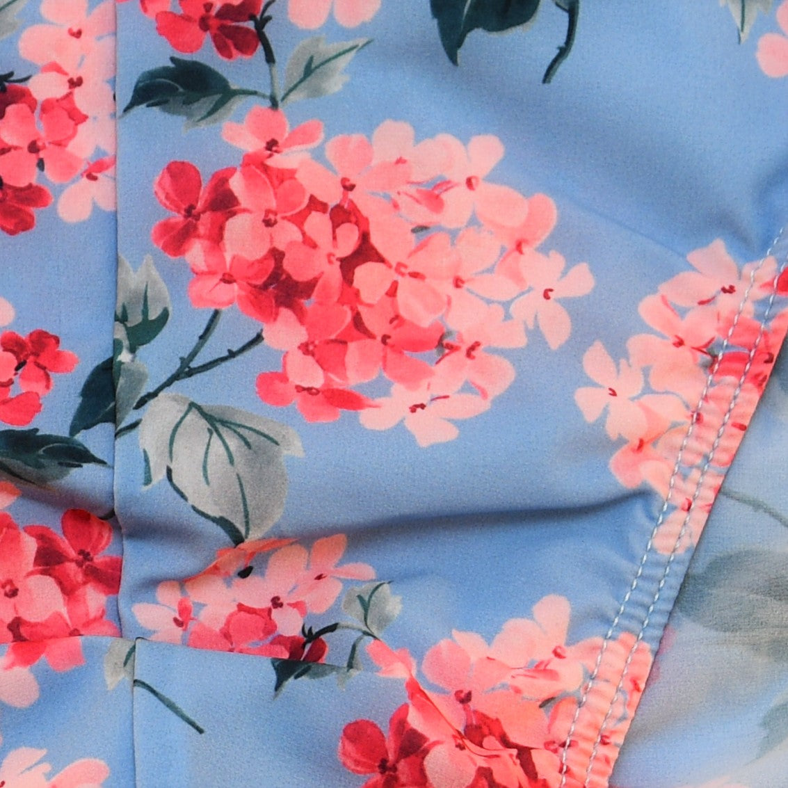 Flower Pattern bikini brief by etseo blue fabric detail