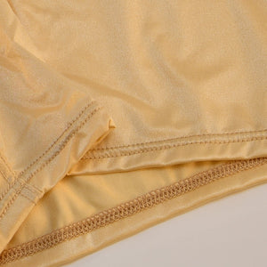 Golden Satin Boxer Brief by Etseo Underwear fabric detail