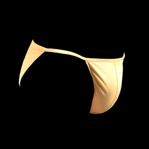 Golden Satin bikini tanga by etseo men's underwear