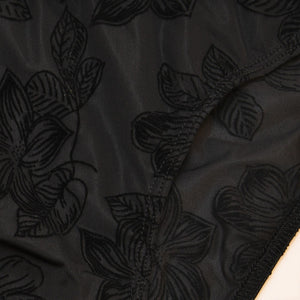 Luxury Bikini Brief by etseo black fabric detail
