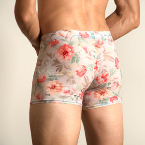 Flower Pattern Boxer Brief. Gray. By Etseo Underwear